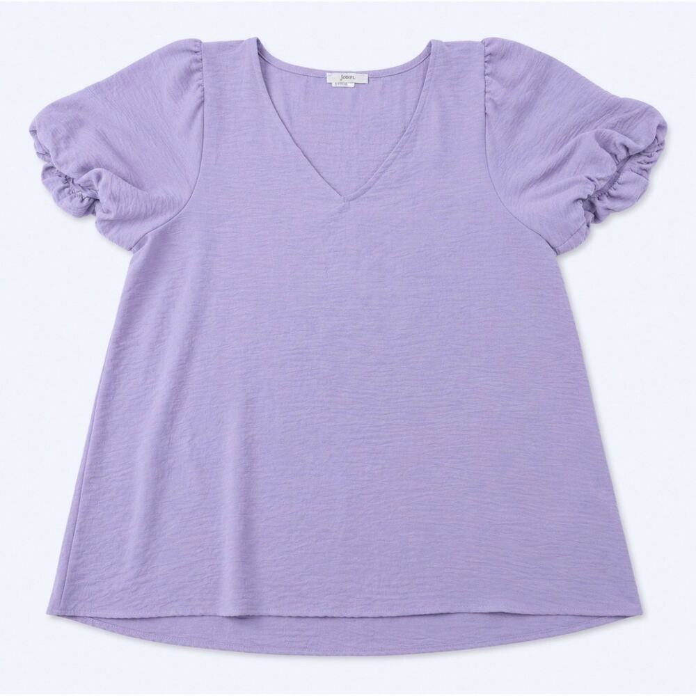 Jodifl Lavender Puff Sleeve Tunic Top Women's S Chico USA Made Babydoll Boho